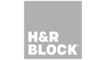 H&R Block logo representing tax preparation and financial services client