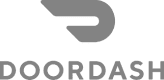 DoorDash logo representing technology and food delivery platform client