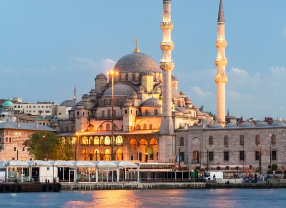 Historic mosque skyline in Istanbul representing international government relations presence